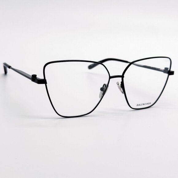 NEW BALENCIAGA EYEGLASSES BB0170O 003 CAT EYE BLACK WOMEN EYEWEAR BALENCIAGA - Picture 2 of 10
